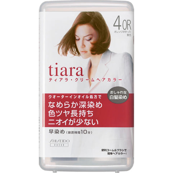 Shiseido Tiara Cream Hair Color Orangeish Maroon 40g (Non-medicinal products)