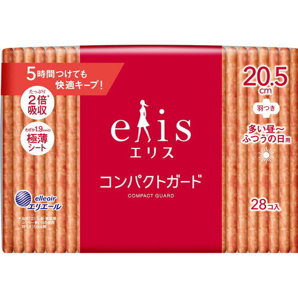 Daio Paper Elis Compact Guard (for daytime to normal days) 28 sheets with wings (quasi-drug)