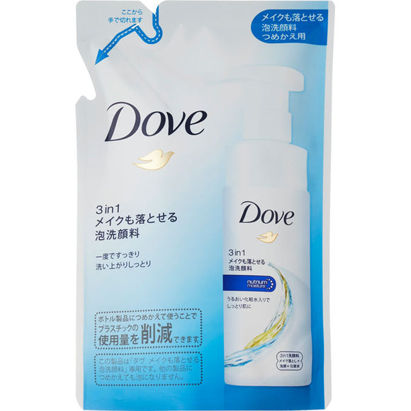 Unilever Japan Dove 3In1 A Face Cleanser That Can Remove Makeup 120Ml Refill