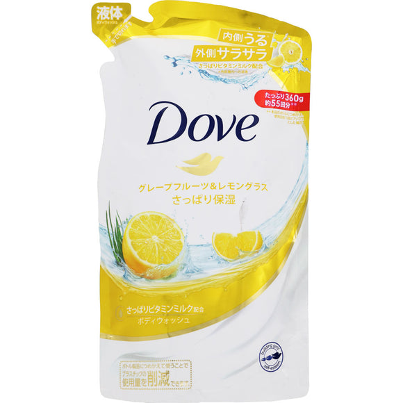 Unilever Japan Dove Body Wash Grapefruit & Lemongrass Refill 360g