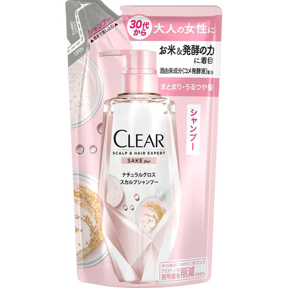 Unilever Japan Clear Natural Gloss Scalp Shampoo Refill 300G