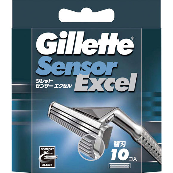 P&G Japan Gillette Sensor Excel Spare Blade 10 Pieces