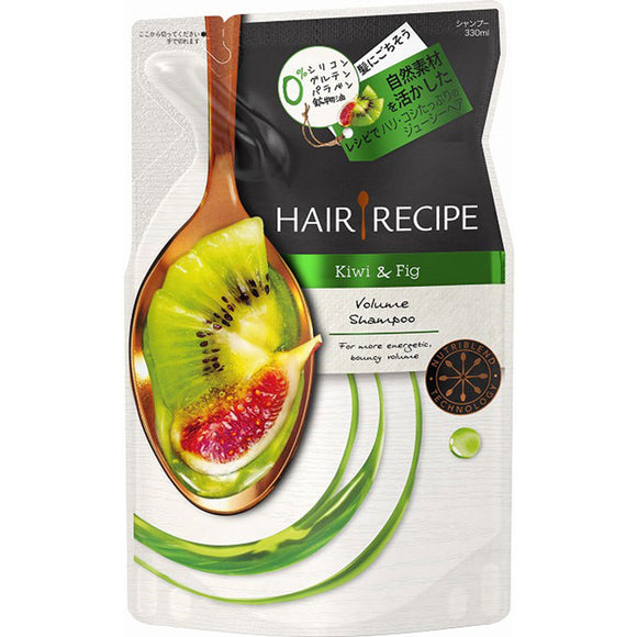 P&G Japan Hair Recipe Kiwi Empower Volume Recipe Shampoo Refill 330Ml