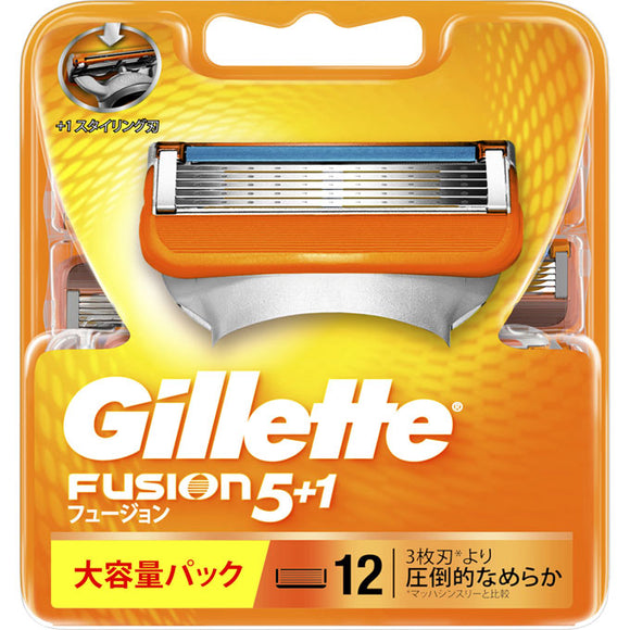 P&G Japan Gillette Fusion 5+1 Spare Blade 12 Pieces
