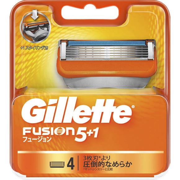 P&G Japan Gillette Fusion 5+1 4 Replacement Blades