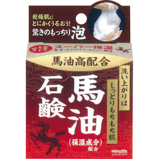 Momotani Juntenkan Meishoku Moisture Foam Beauty Horse Oil Soap 80g