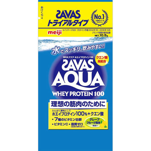 Meiji Savas Aqua Whey Protein 100 Grapefruit Flavor Trial Type 10.6g