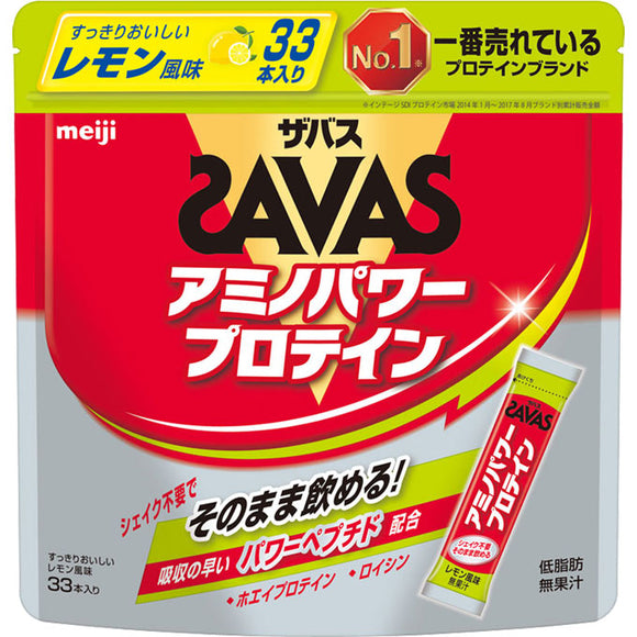 Meiji Savas Amino Power Protein Lemon 33 bags