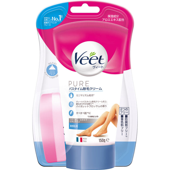 Reckitt Benquiser Japan Veet Pure Bath Time Hair Removal Cream 150g for sensitive skin (quasi-drug)