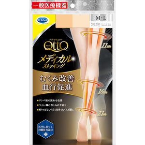 Reckitt Benkeiser Japan Medicut Medical Stockings Nudie Beige ML 1 pair