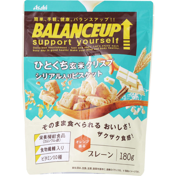 Asahi Group Foods Co., Ltd. Balance Up Hitokuchi Brown Rice Crisp Plain 180g