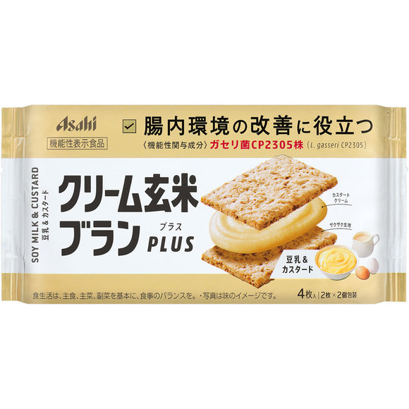 Asahi Group Foods Co., Ltd. Cream Brown Rice Blanc Plus Soymilk Custard 72g