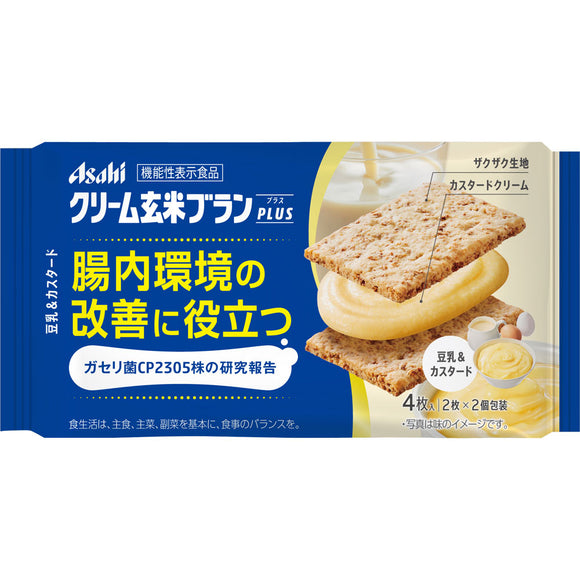 Asahi Group Foods Co., Ltd. Cream brown rice bran plus soy milk custard 72g
