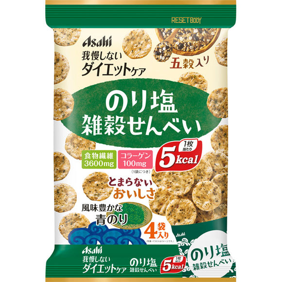 Asahi Group Foods Co., Ltd. Reset Body Millet Senbei Nori Salty 4 bags