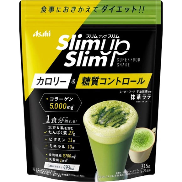 Asahi Group Foods Co., Ltd. Slim Up Slim Enzyme + Superfood Shake Matcha Latte 315g