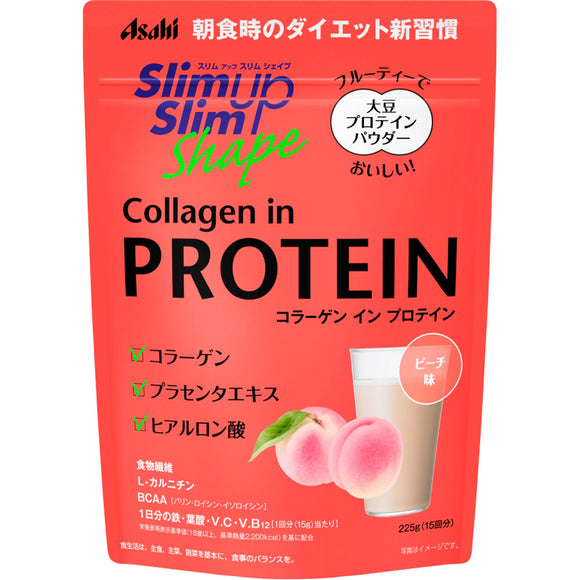Asahi Group Foods Co., Ltd. Slim Up Slim Shape Collagen In Protein 225g (15 times)