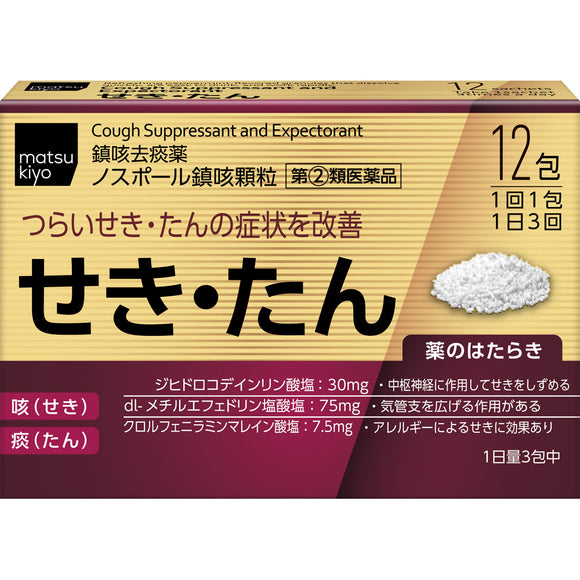 12 matsukiyo Nosporu antitussive granules
