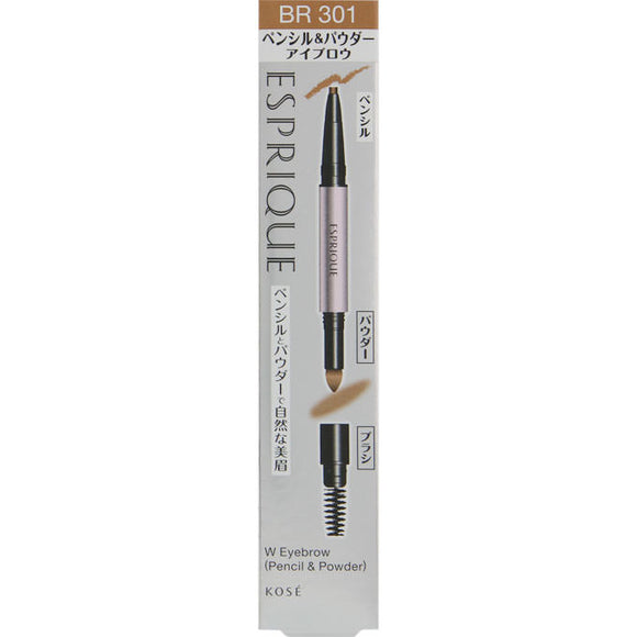 Kose Esplique W Eyebrow (Pencil & Powder) BR301 Light Brown 0.5g