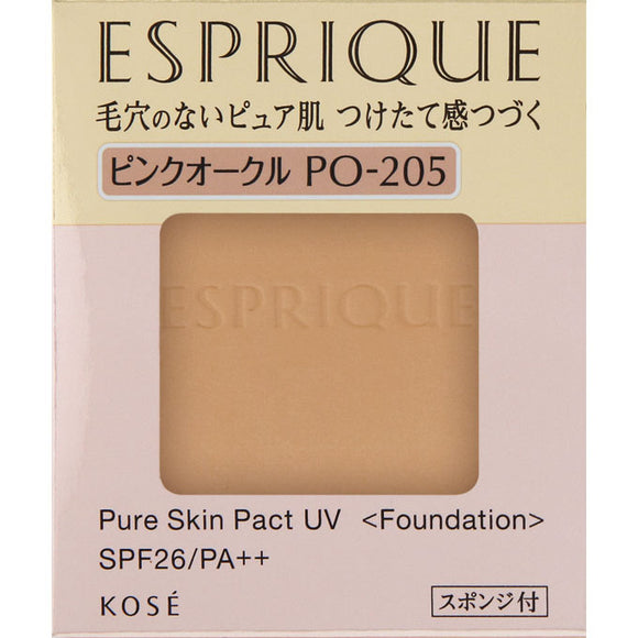 Kose Esplique Pure Skin Pact Uv Po-205 Pink Ocher 9.3G