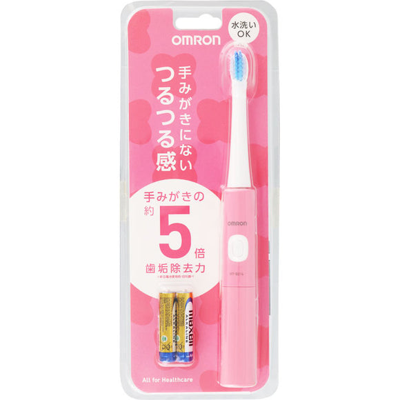 OMRON HEALTHCARE Sonic Electric Toothbrush Dry Battery Pink HT-B214-PK