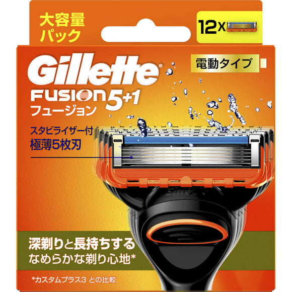 P & G Japan Gillette Fusion Power 12 spare blades