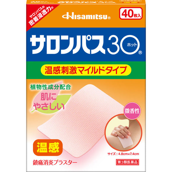 Hisamitsu Pharmaceutical Salon Pass 30 Hot 40 sheets