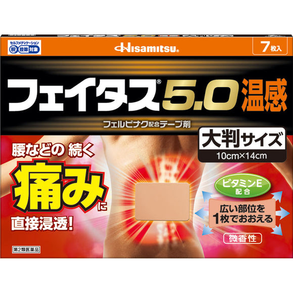 Hisamitsu Pharmaceutical Fatus 5.0 Warm feeling large size 7 sheets