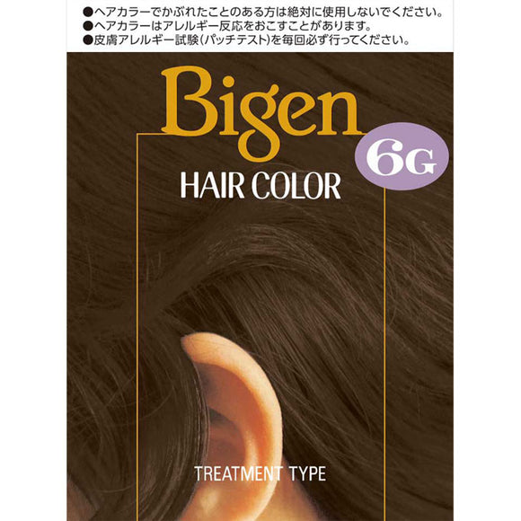 Hoyu Bigen Hair Color 6G Natural Brown 1st agent 40ml and 2nd agent 40ml 40ml x 2 (quasi-drug)