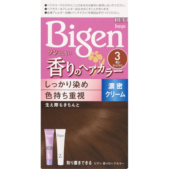 Hoyu Bigen Fragrant Hair Color Cream 3 Bright Light Brown (Quasi-drug)