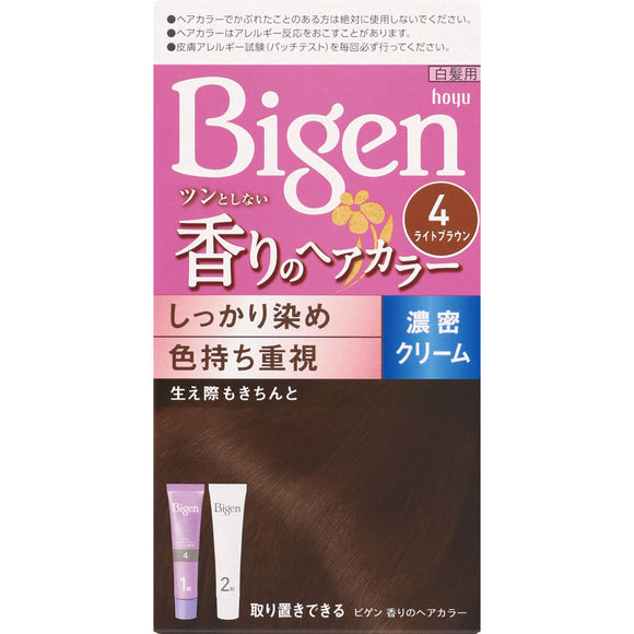 Hoyu Bigen Fragrant Hair Color Cream 4 Light Brown (Quasi-drug)