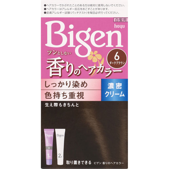 Hoyu Bigen Fragrant Hair Color Cream 6 Dark Brown (Quasi-drug)