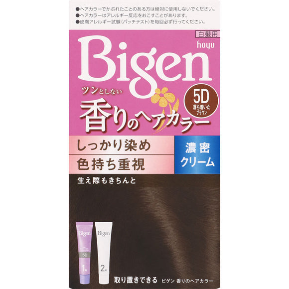 Hoyu Bigen Fragrant Hair Color Cream 5D Calm Brown (Quasi-drug)