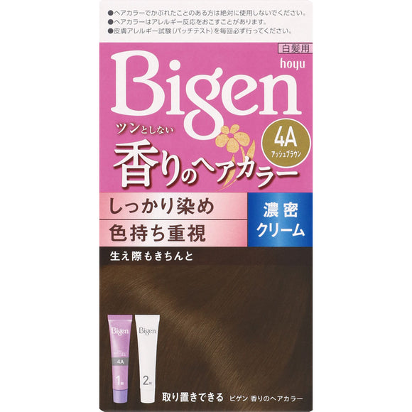 Hoyu Bigen Fragrant Hair Color Cream 4A (40g 40g) Ash Brown (Quasi-drug)