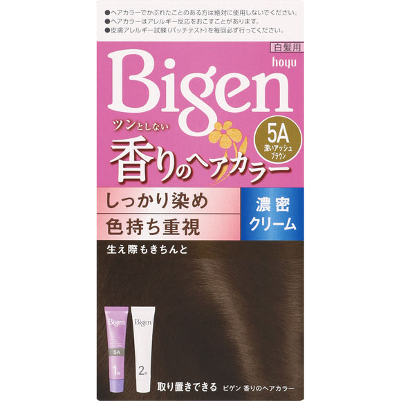 Hoyu Bigen Fragrant Hair Color Cream 5A (40g 40g) Deep Ash Brown (Quasi-drug)