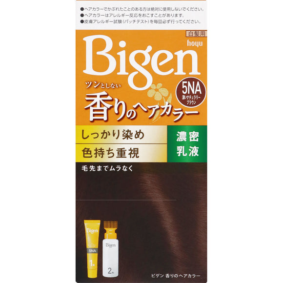 Hoyu Bigen Scented Hair Color Emulsion 5NA Deep Naturally Brown (Quasi-drug)