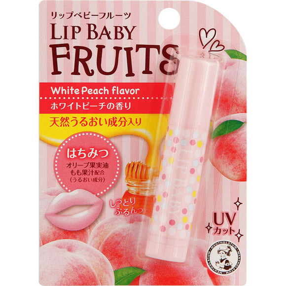 Rohto Mentholatum Lip Baby Fruit White Peach Scent 4.5G