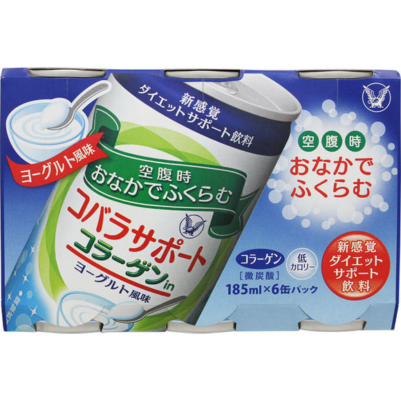 Taisho Pharmaceutical Kobara Support Collagen in Yogurt Flavor 185ml x 6 Cans