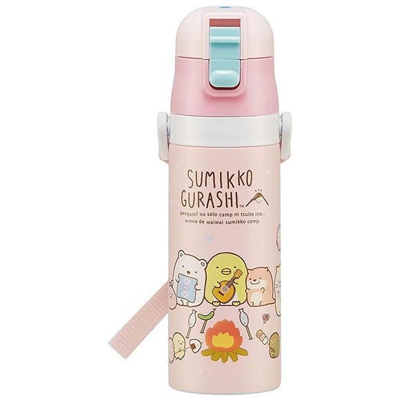 Skater SDC4-A Sports Bottle, Kids, Stainless Steel Water Bottle, Sumikko Gurashi, Camping, 16.1 fl oz (470 ml)