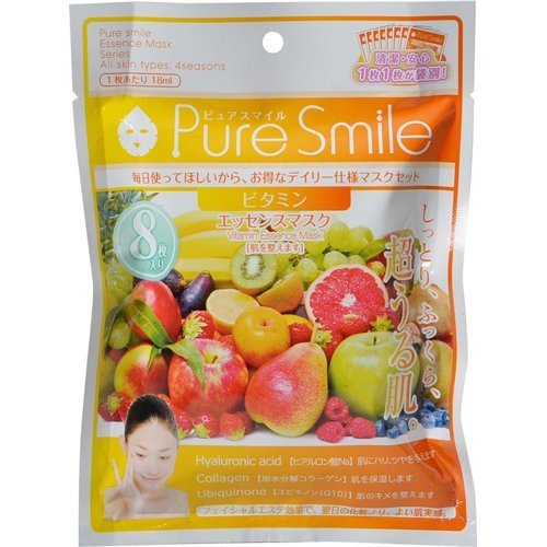 Pure Smile Essence Mask 8 Sheets Set Vitamin 8 Sheets