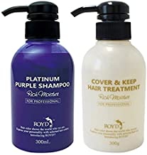 Royd Color Shampoo & Hair Treatment (Cover & Keep) 300ml each set (Murasaki)