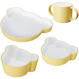 tak KIDS DISH Gift Box Bear Yellow/Tuck Kids Dish Dishwasher Safe (Yellow) Children's Dinnerware Set 4 Piece Made in Japan Unbreakable Microwave