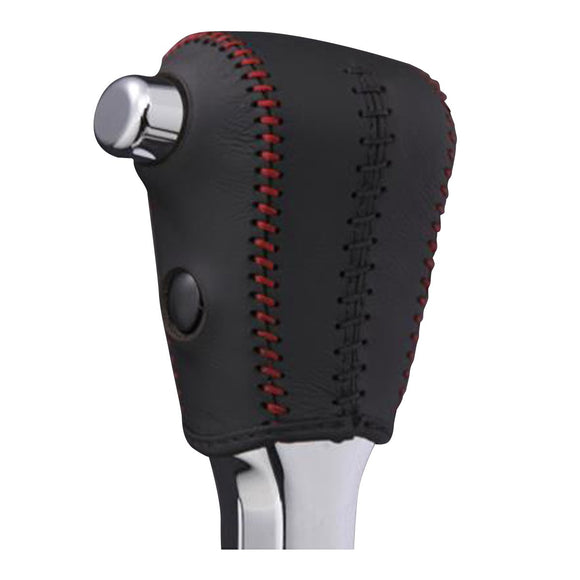 RIM (RIM) SHIFT KNOB EKUSUSUTYENZIKITTO Both Sides Black Leather X on Black Leather X Red Stitching for USE Caravan p22 - 352