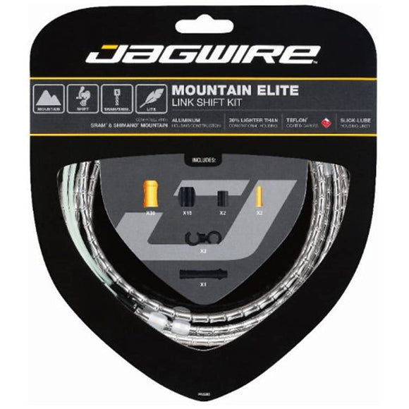 Jagwire Mountain Elite Link Shift Cable Kit Silver, One Size