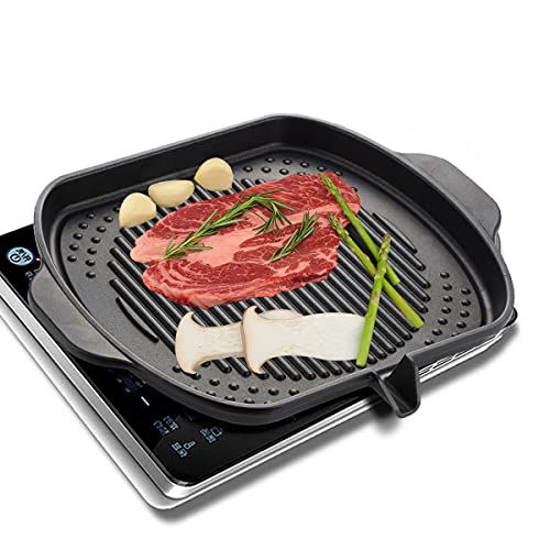 IH Samgyeopsal Iron Plate Grilled Meat Plate Korea BBQ BBQ Sangyeopsal Direct Fire Grill Pan Diameter 38cm x 32.5cm Large Size