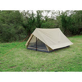 Captain Stag UA-67 Lodge Tent, For 3 to 4 People, UV Protection, Water Pressure Resistant Curtain 78.7 inches (2,000 mm), Floor 11.8 inches (3,000 mm), Mesh Window, Khaki, Trekker 84.6 x 112.8 x 63.0 inches (215 285 x 160 cm)