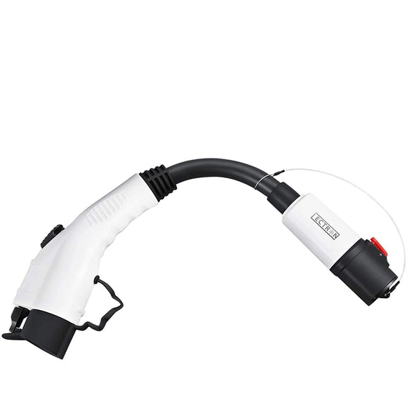 Lectron to Teslaj1772 Adapter, Supports Up to 40a 250v-Tesla High Output Connectors, Chargers, And Mobile Connectors (White)