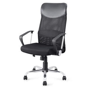 Iris Ohyama OFC-MBH Mesh Back Chair, High Back, Black