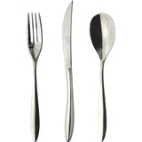 Nagao IKI Phoenix Dinner Cutlery Set, 3 Pieces, 18-8 Stainless Steel, Wooden Box, Made in Japan