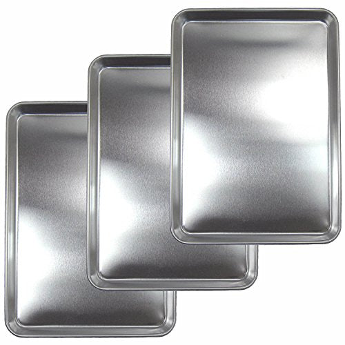Nagao Tsubame Sanjo Bat, Cooking, Shallow Type, Stainless Steel Tray for Lower Preparation, Large, Set of 3, 9.6 x 6.9 inches (24.5 x 17.6 cm), Made in Japan