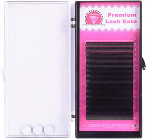 PLATINA LASH Flat Lash Matte Eyelash Extensions Soft C Curl 0.15 Thickness 8-14mm MIX Length 15 Rows [Approx. 4000]